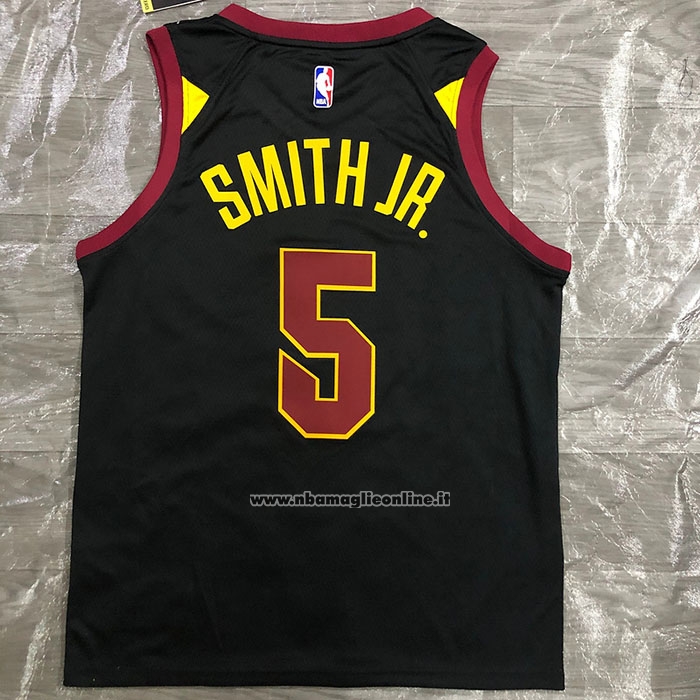 Maglia Cleveland Cavaliers Dennis Smith Jr. #5 Statement 2020-21 Nero